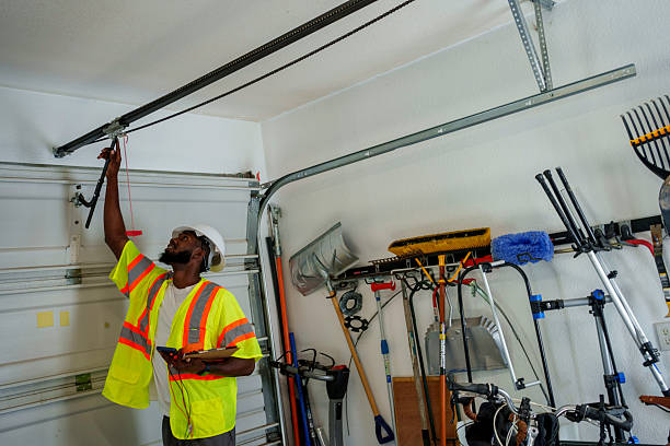 Professional Garage Door Installation technician working in Livingston County County, IL